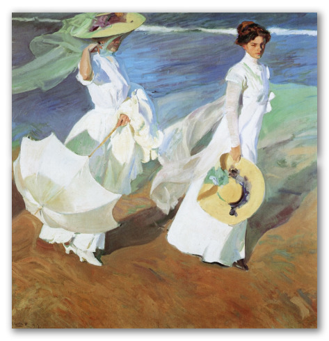 Women Walking on the Beach